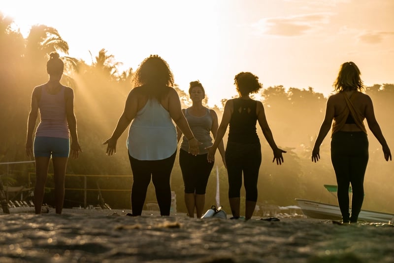 sunrise yoga on samara beach